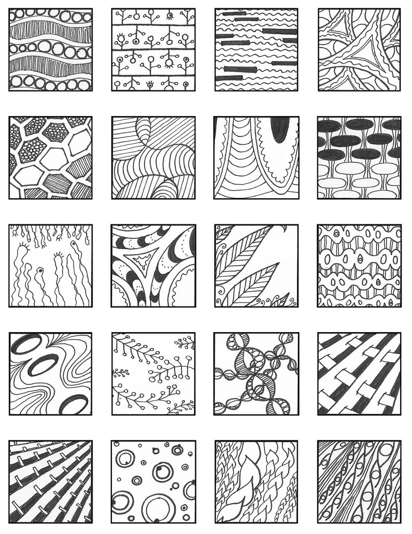 Zentangle Art Patterns (Basic) - LearnDoodles